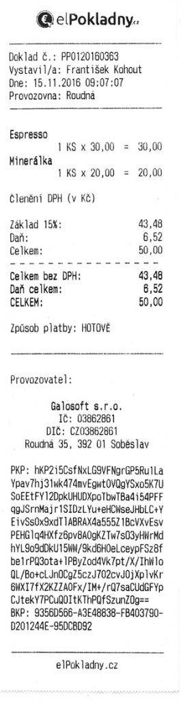 Jak bude vypadat účtenka s kódy BKP, FIK a PKP? Nehezky!, obrázek 3