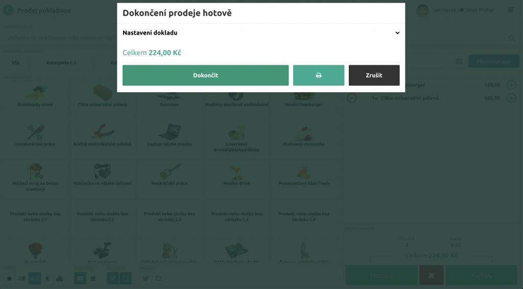 Nastavení tisku, obrázek 1
